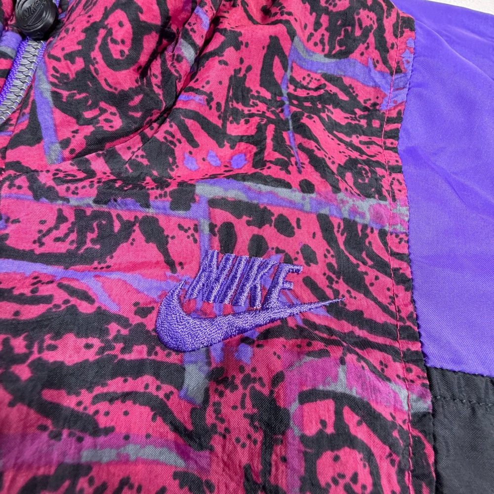 Vintage Nike Windbreaker Jacket Purple Pink Abstract 90s Retro Womens Small - Picture 8 of 14